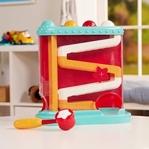 Activity-board Kugelbahn Motorikspielzeug - Hammerspiel mit Hammer und 4 Kugeln - Lernspielzeug Hammerspiel