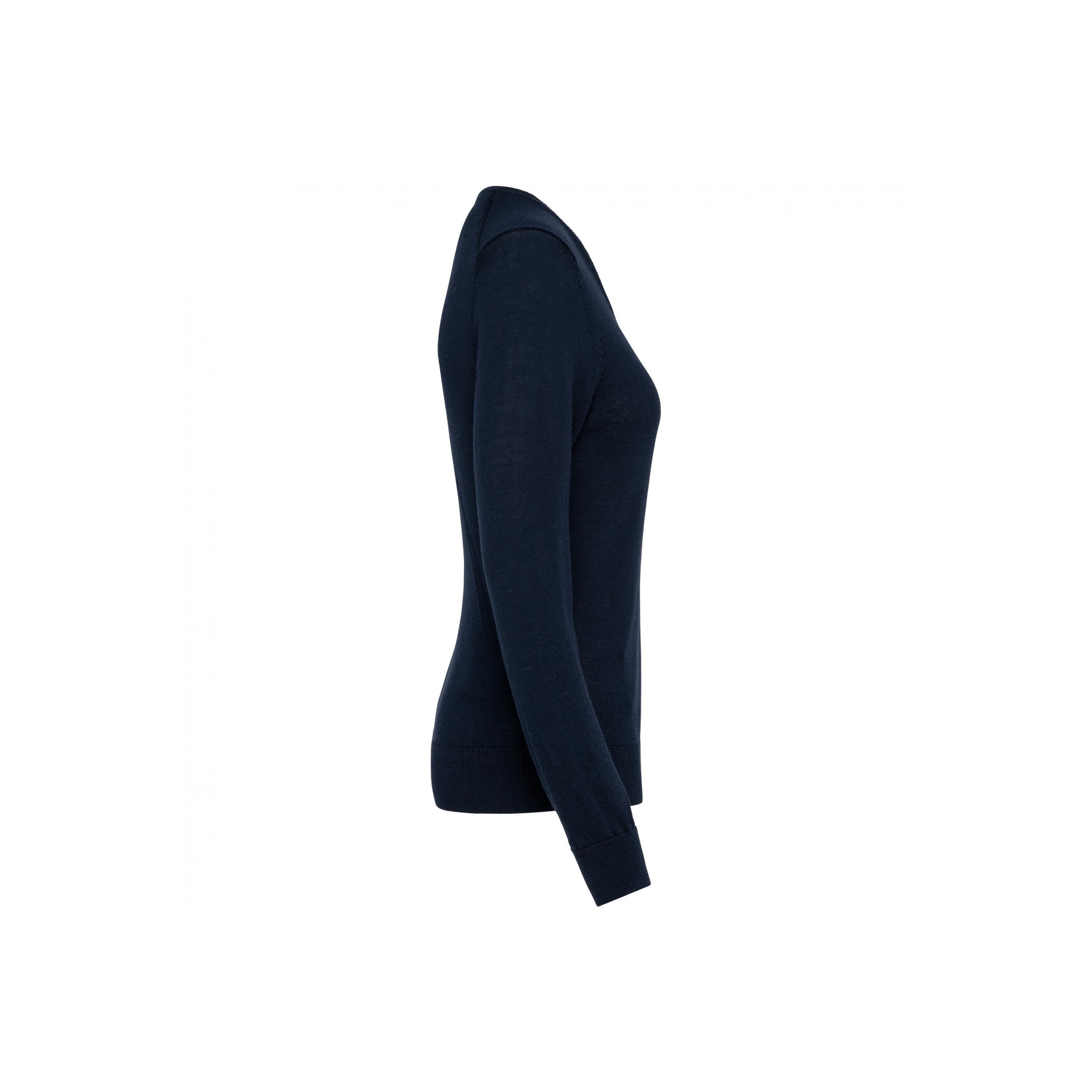 Kariban merino-pullover mit v-ausschnitt, damen