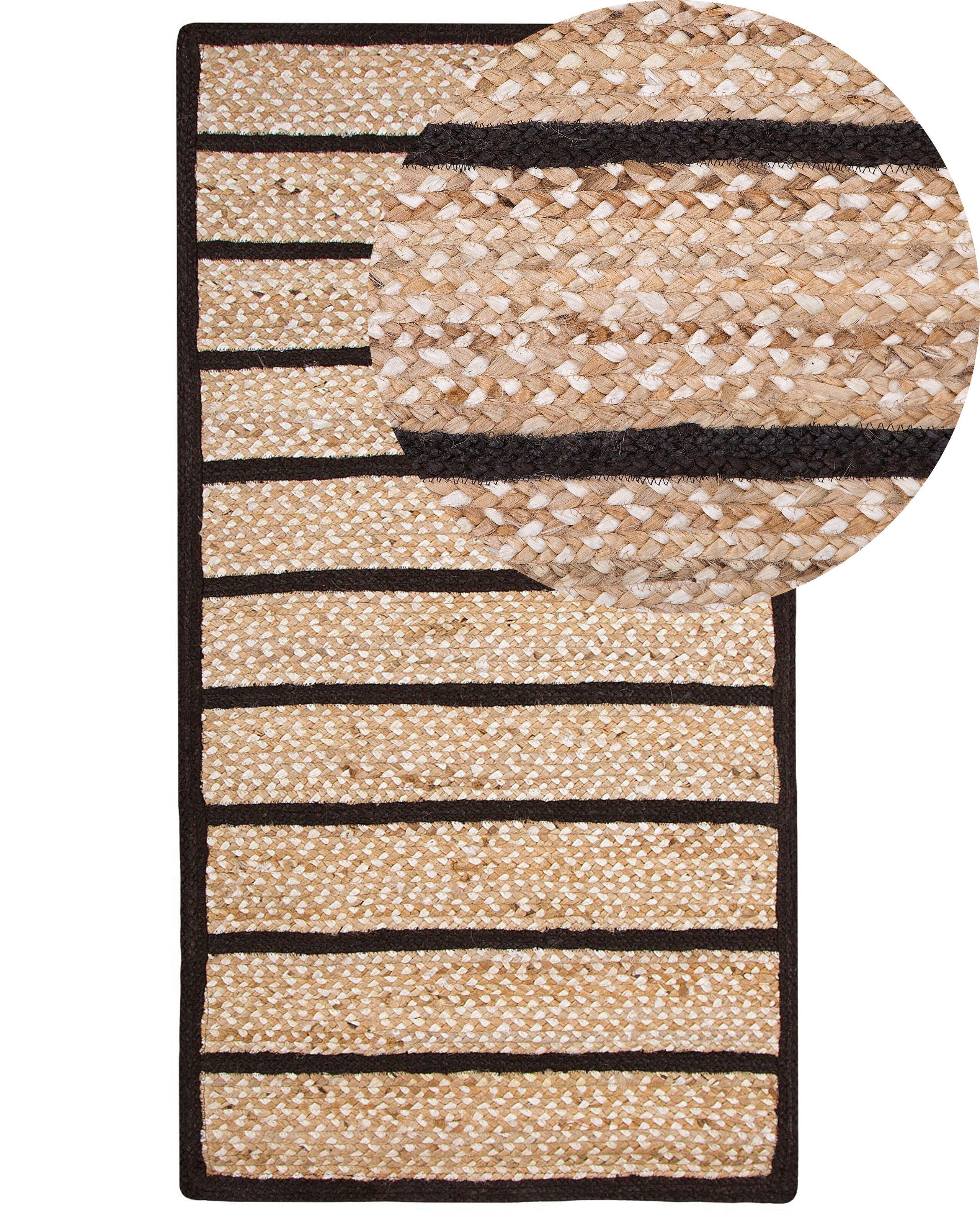 Beliani Teppich aus Jute Boho KARADONA