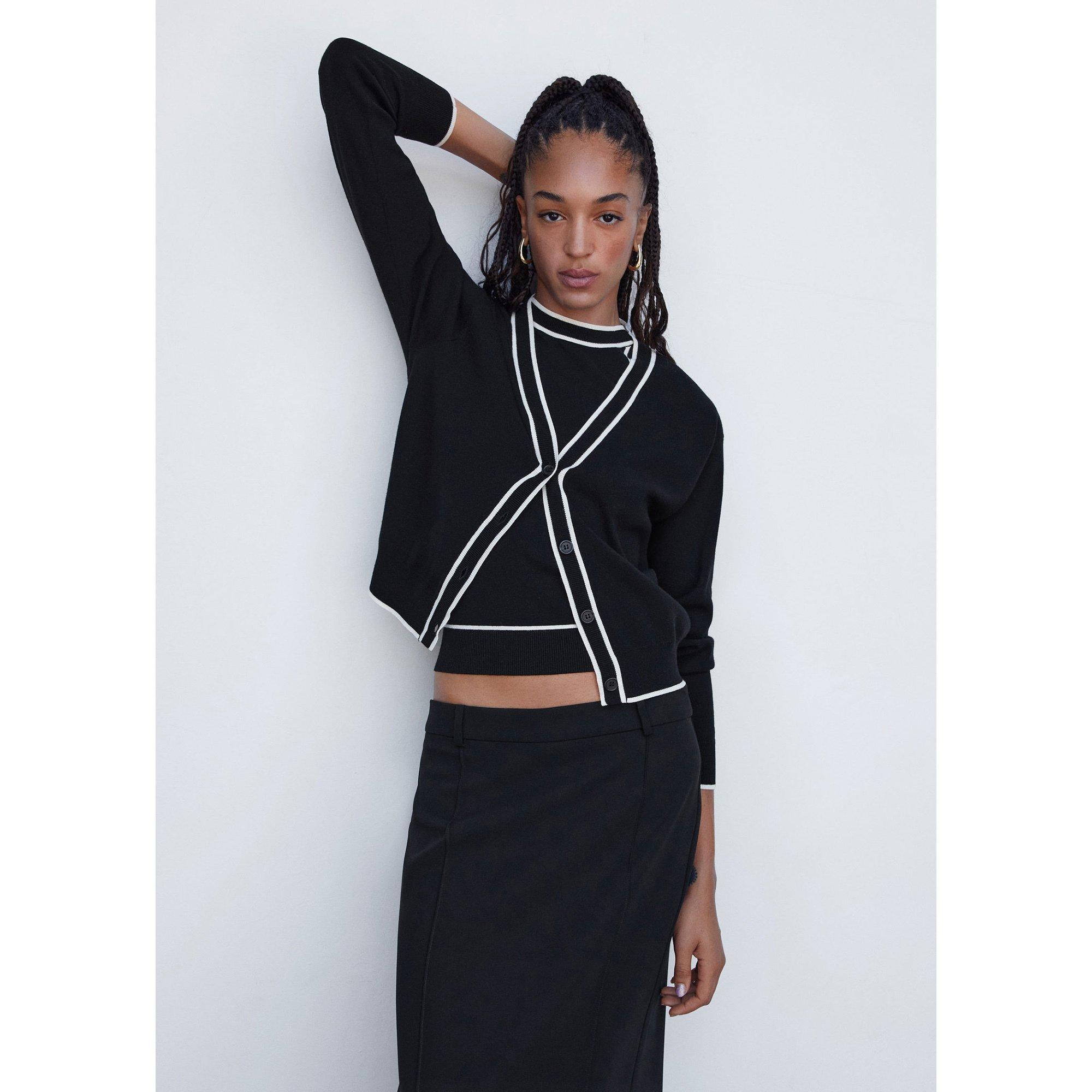 MANGO PIPPING Cardigan, langarm