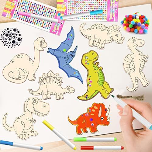 Activity-board Dinosaurier Bastelset aus Holz, 227 Teile, Dinosaurier zum Malen für Kinder