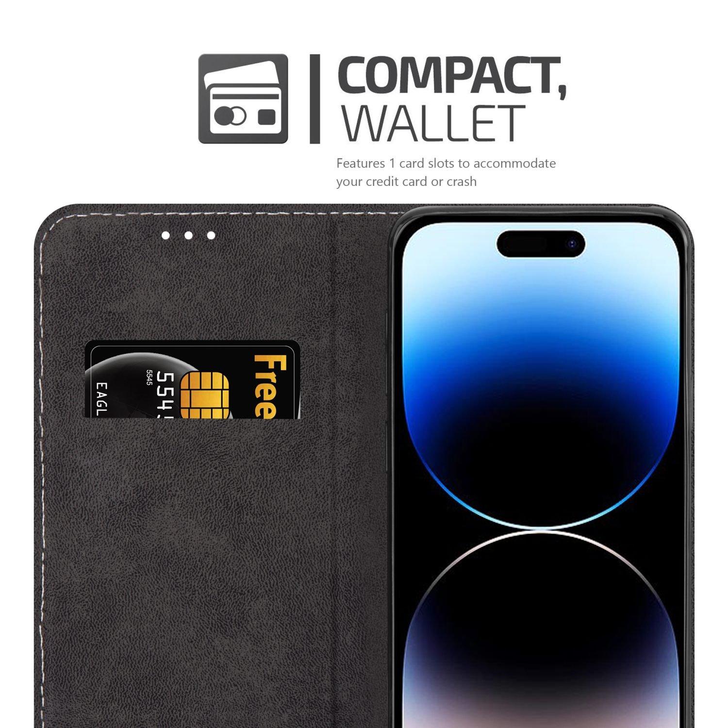 Cadorabo Hülle für Apple iPhone 14 PRO Magnetverschluss, Standfunktion