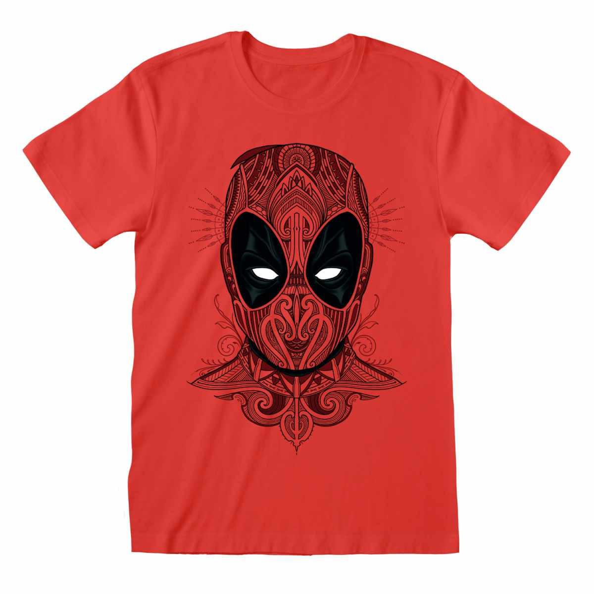Deadpool Tribal Mask Print T-Shirt