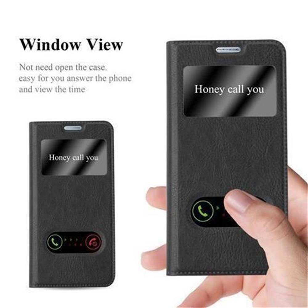 Cadorabo Hülle für Samsung Galaxy A5 2017 Magnetverschluss, 2 Sichtfenstern