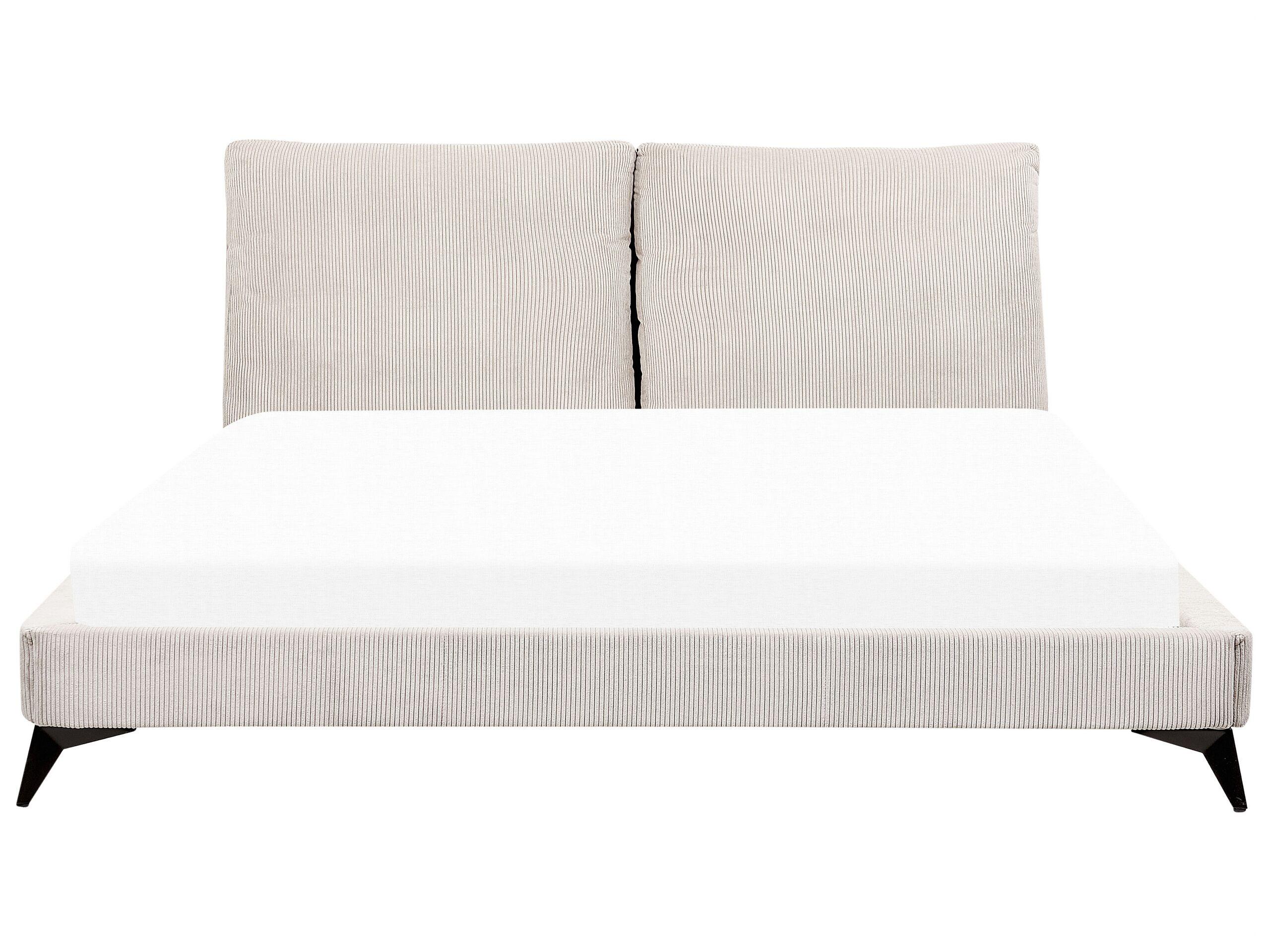 Beliani Bett mit Lattenrost aus Cord Skandinavisch MELLE