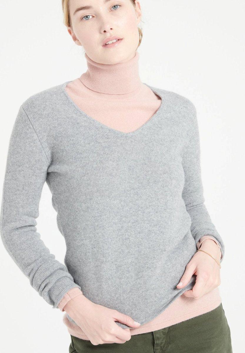 Studio Cashmere8 LILLY 20 Pullover mit V-Ausschnitt 4 Fäden - 100% Kaschmir