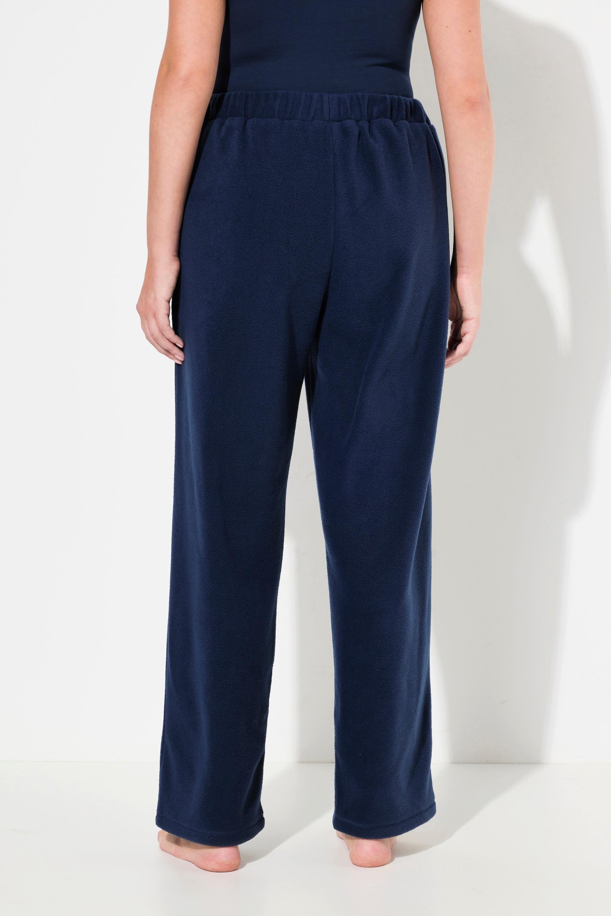 Ulla Popken Loungewear-Fleecehose Gerades Bein Elastikbund