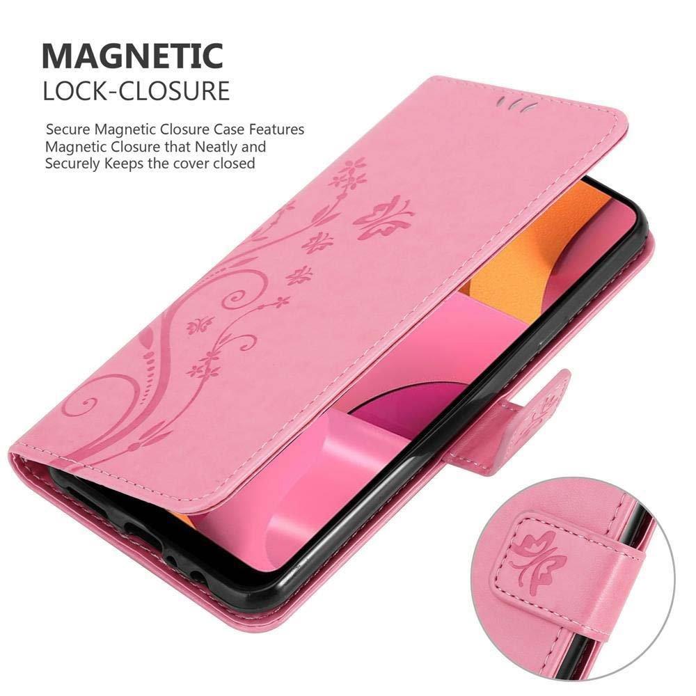 Cadorabo Hülle für Samsung Galaxy A20s Blumen Design Magnetverschluss