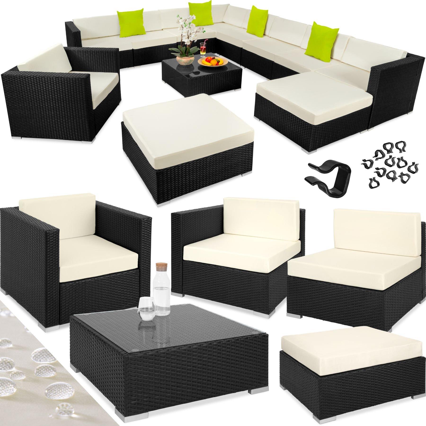 Tectake Rattan Lounge mit Aluminiumgestell Las Vegas