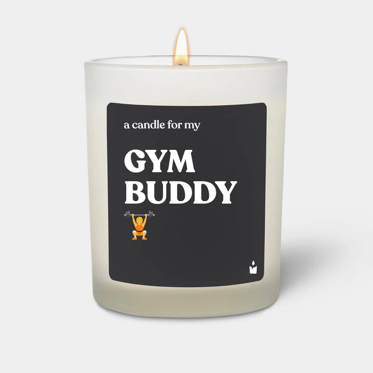 CandleHand Duftkerze Woody a candle for my gym buddy