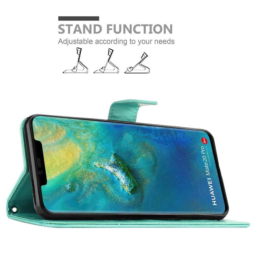 Cadorabo Hülle für Huawei MATE 20 PRO Blumen Design Magnetverschluss