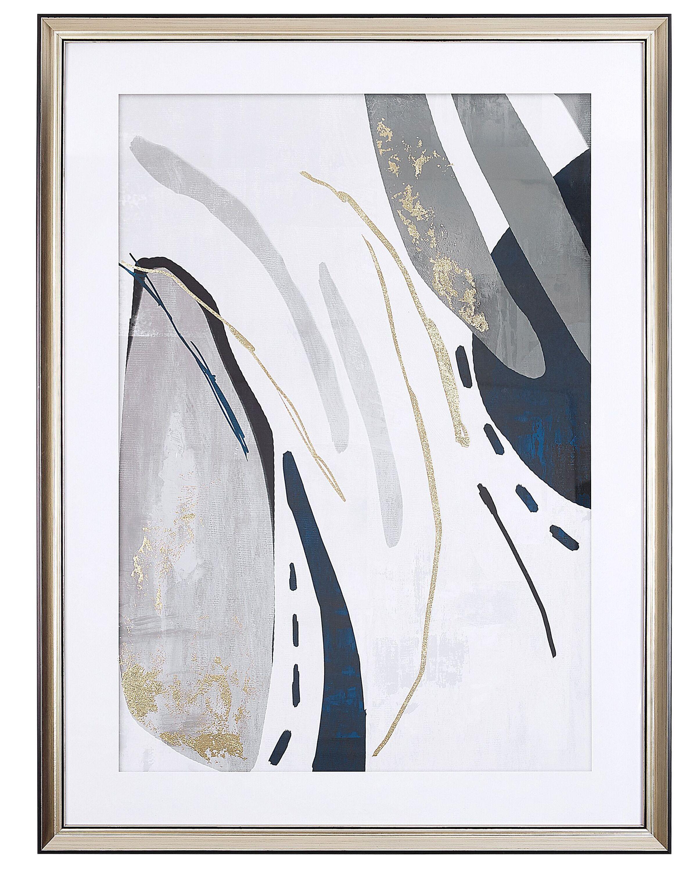 Beliani Wandbild mit Rahmen aus Papier Modern HIDMO