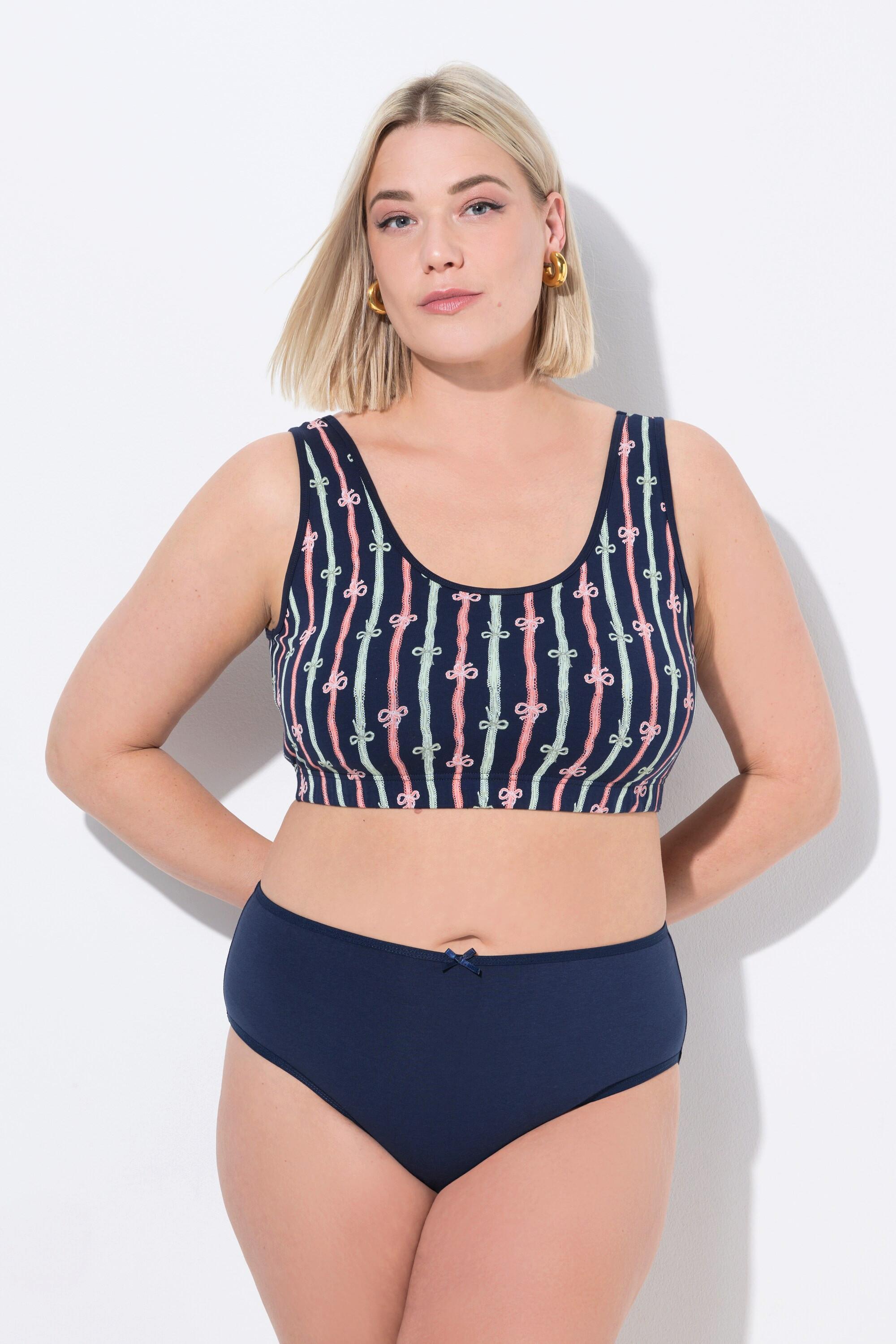 Ulla Popken Midislips, 5er-Pack, Schleifenmuster/Farbe