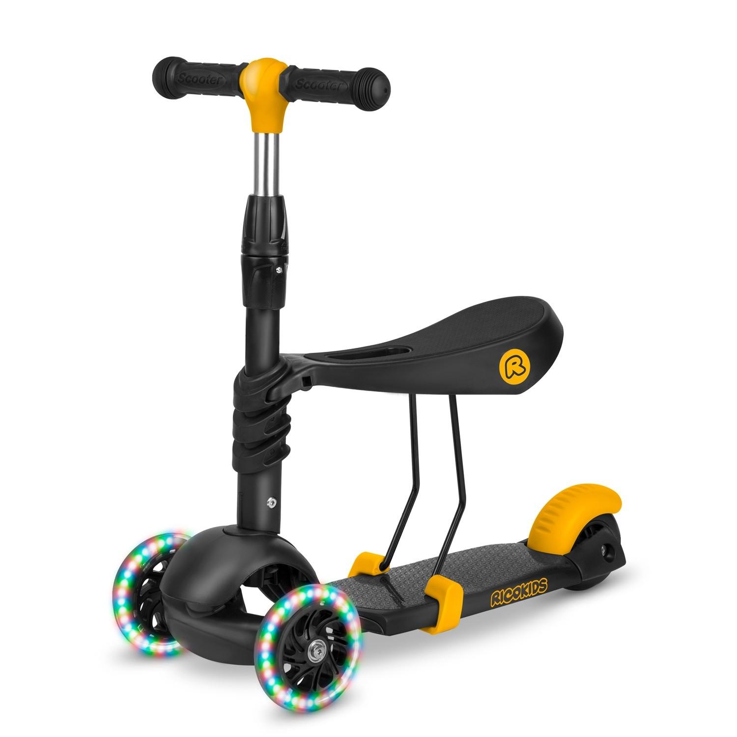 B2X Dreirädriger Roller Ricokids Cubi – Schwarz und Orange