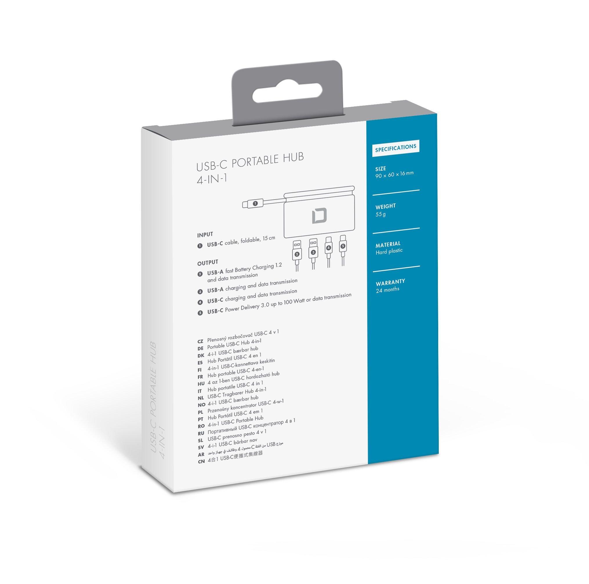 DICOTA DICOTA USB-C Portable Hub 4-in-1 D31731