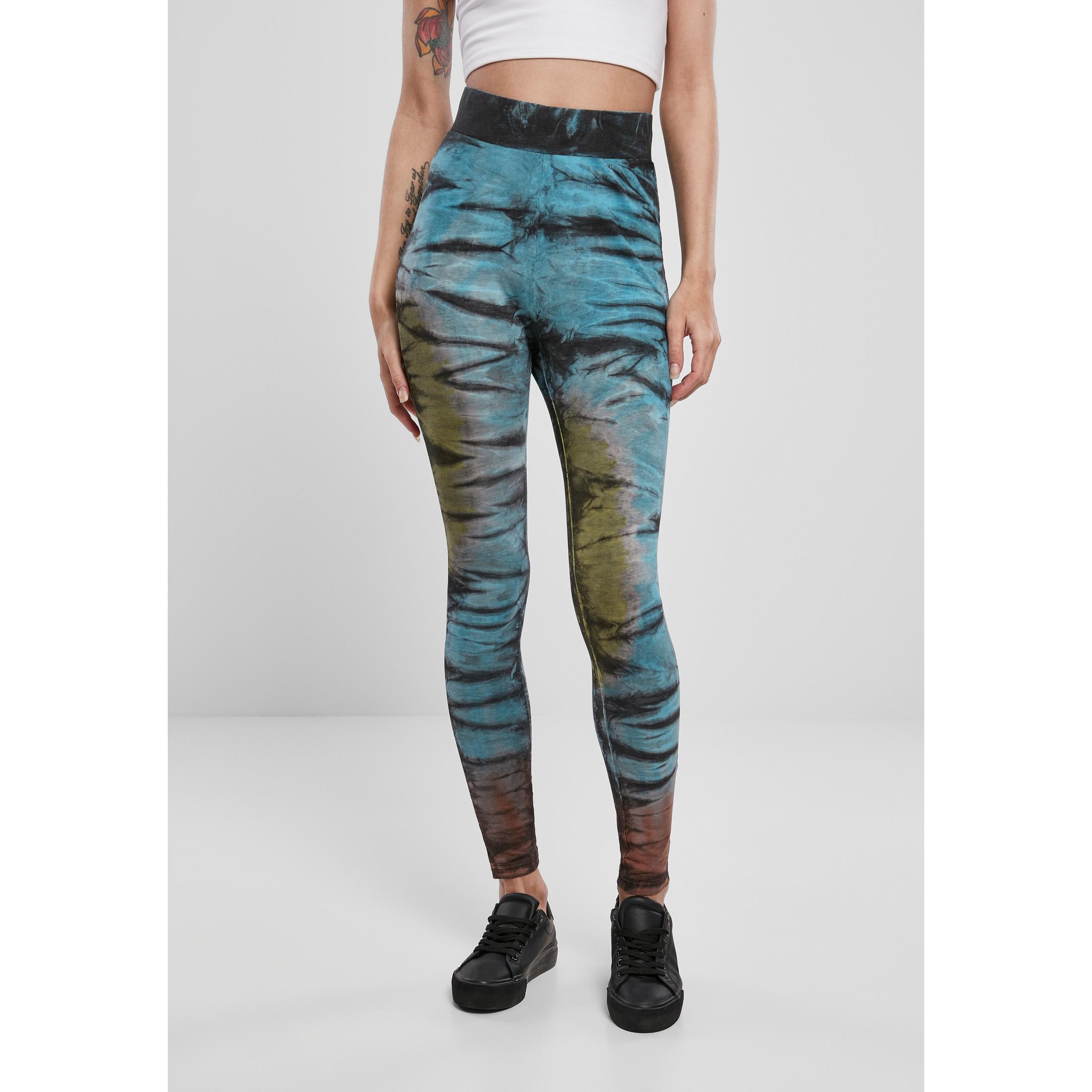 URBAN CLASSICS daen-leggings cotton tie dye high waist