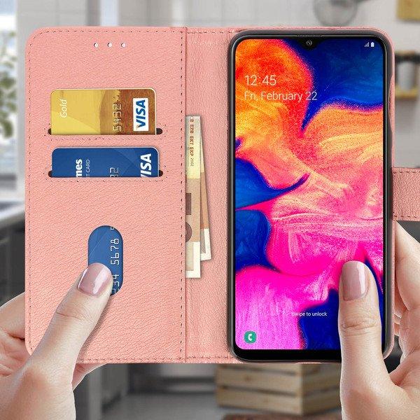 Avizar Klapphülle Samsung Galaxy A10 Rosegold