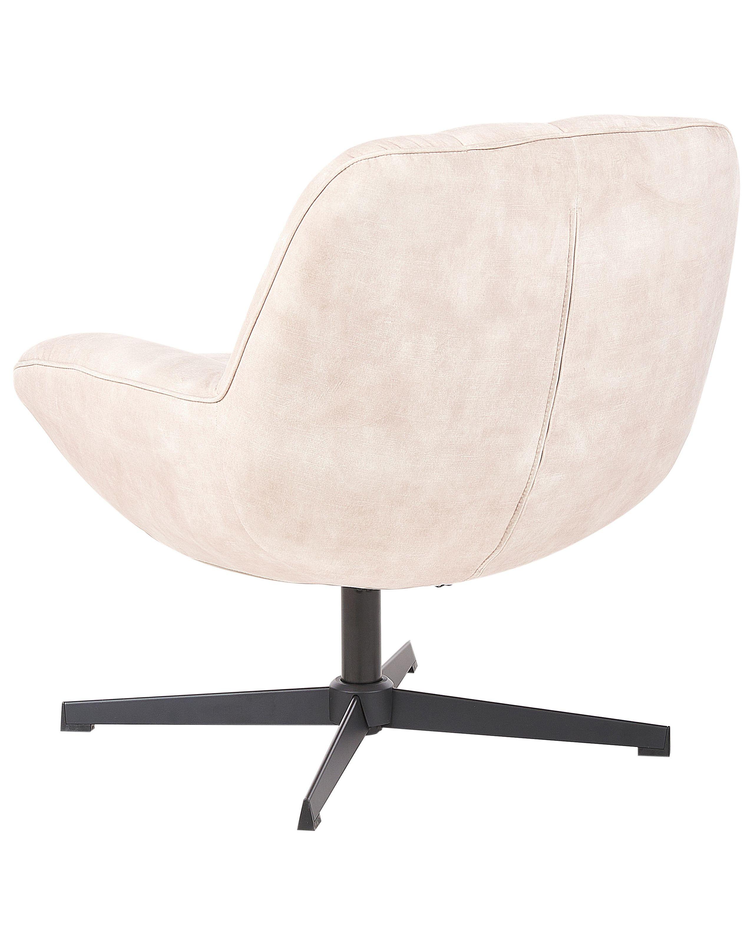 Beliani Drehsessel aus Samtstoff Retro LIA