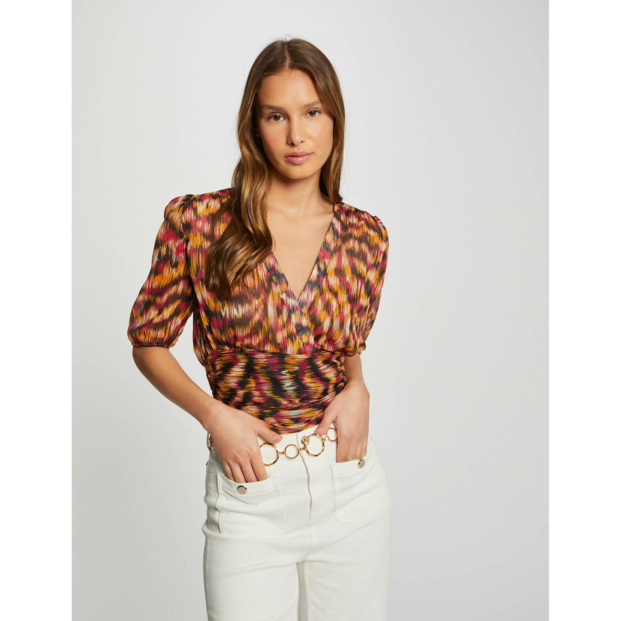 MORGAN Bedrucktes V-Ausschnitt Top