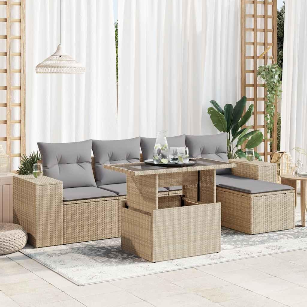 VidaXL Garten sofagarnitur poly-rattan