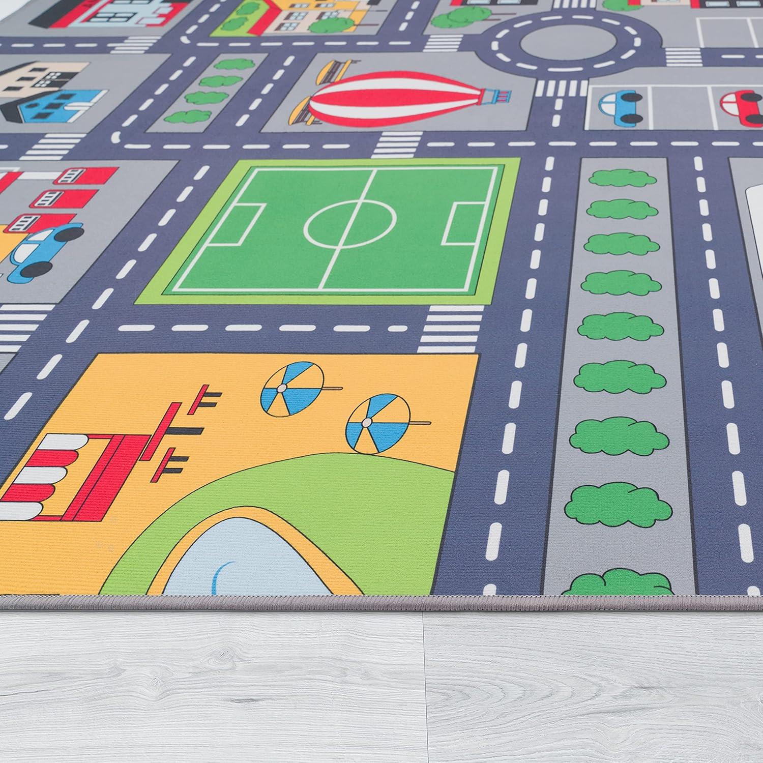 Paco Home Kinder Teppich Kinderzimmer Auto Spielteppich