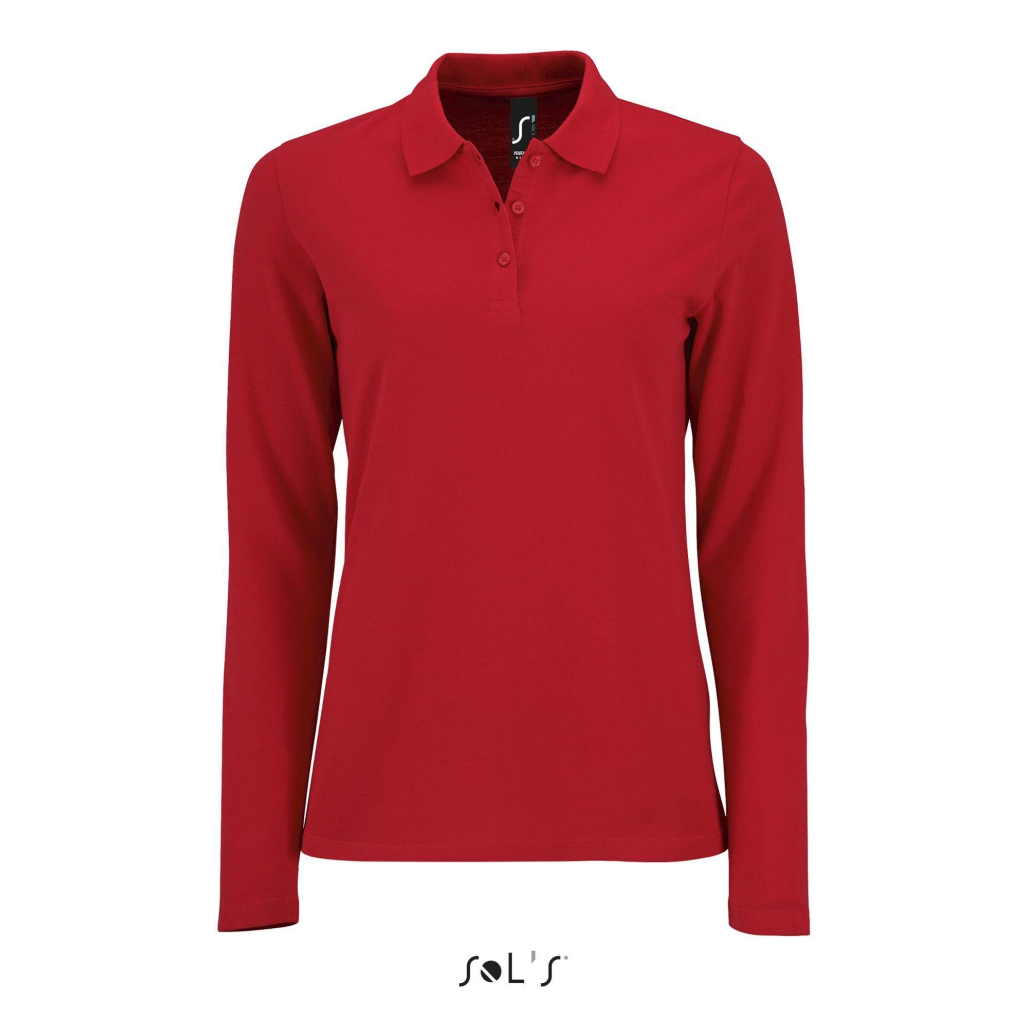 SOLS Perfect Langarm Poloshirt