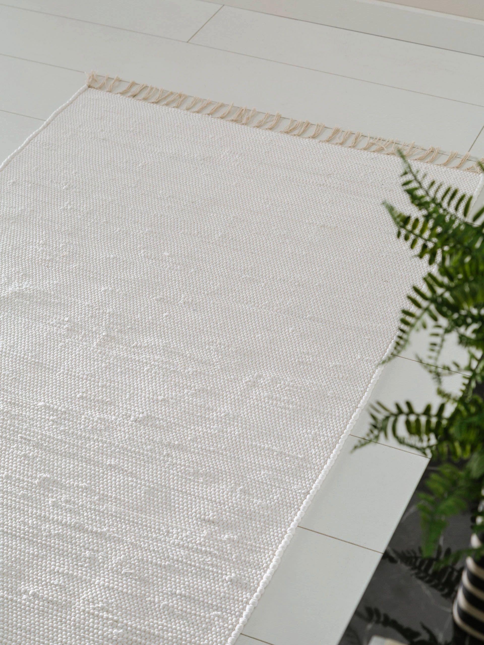 Benuta Teppich aus recyceltem Material Tom Weiß