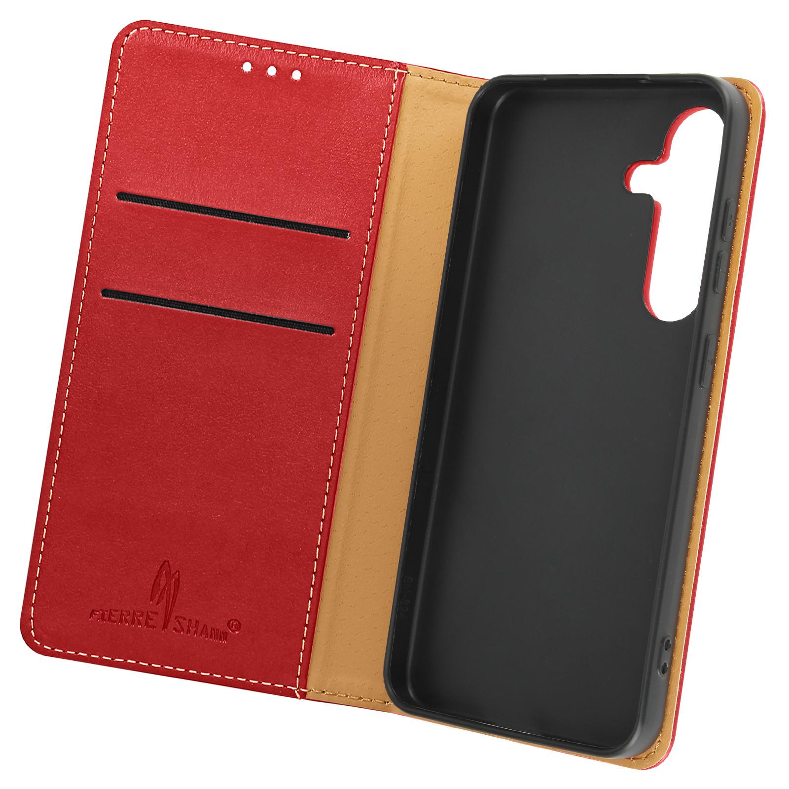Avizar Samsung Galaxy S23 FE Wallet Hülle Rot