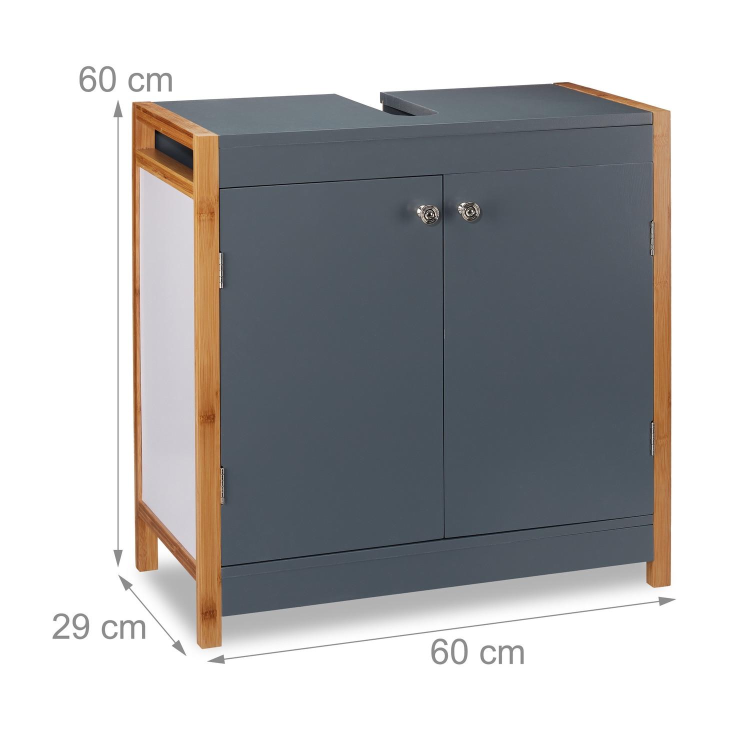 B2X Waschbeckenunterschrank mit Bambusrahmen