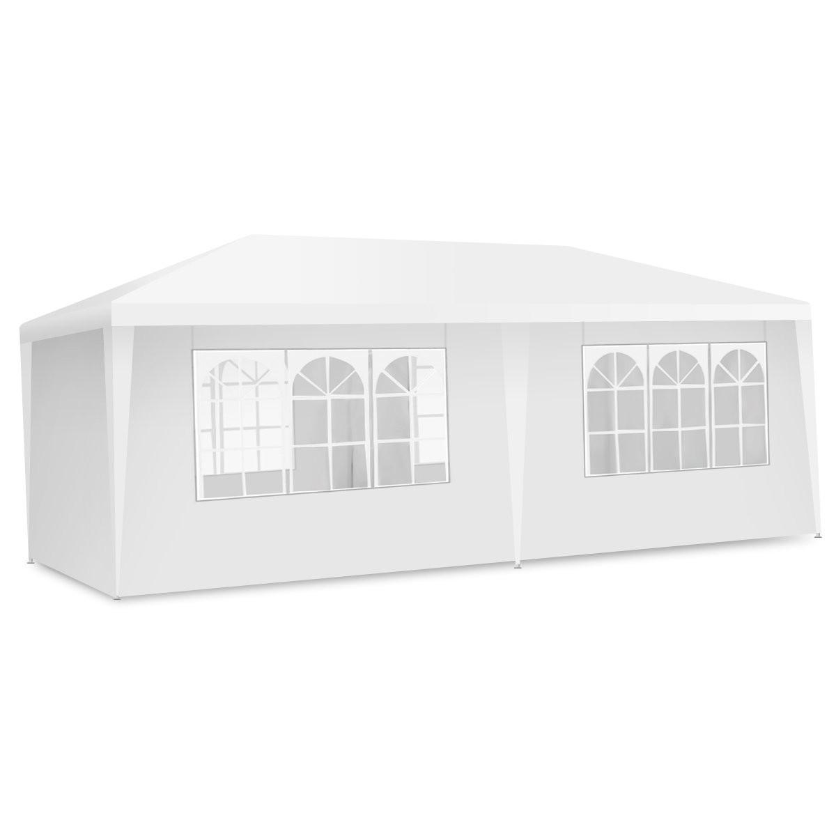 Northix Gartenpavillon Partyzelt mit 4 abnehmbaren Seitenwänden Pavillon Bierzelt UV-Schutz Gartenzelt 3 x 6m
