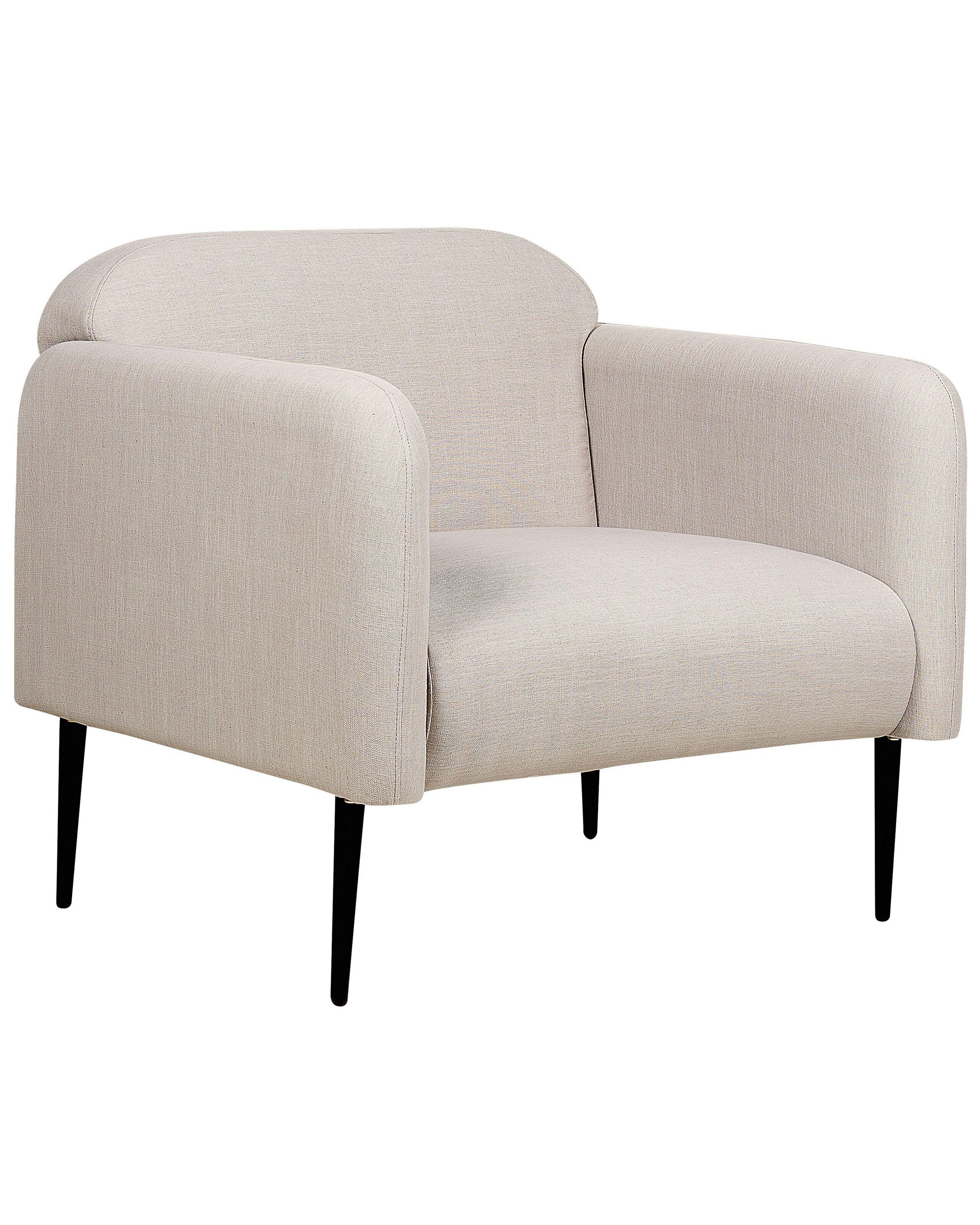 Beliani Sessel aus Leinen Retro STOUBY