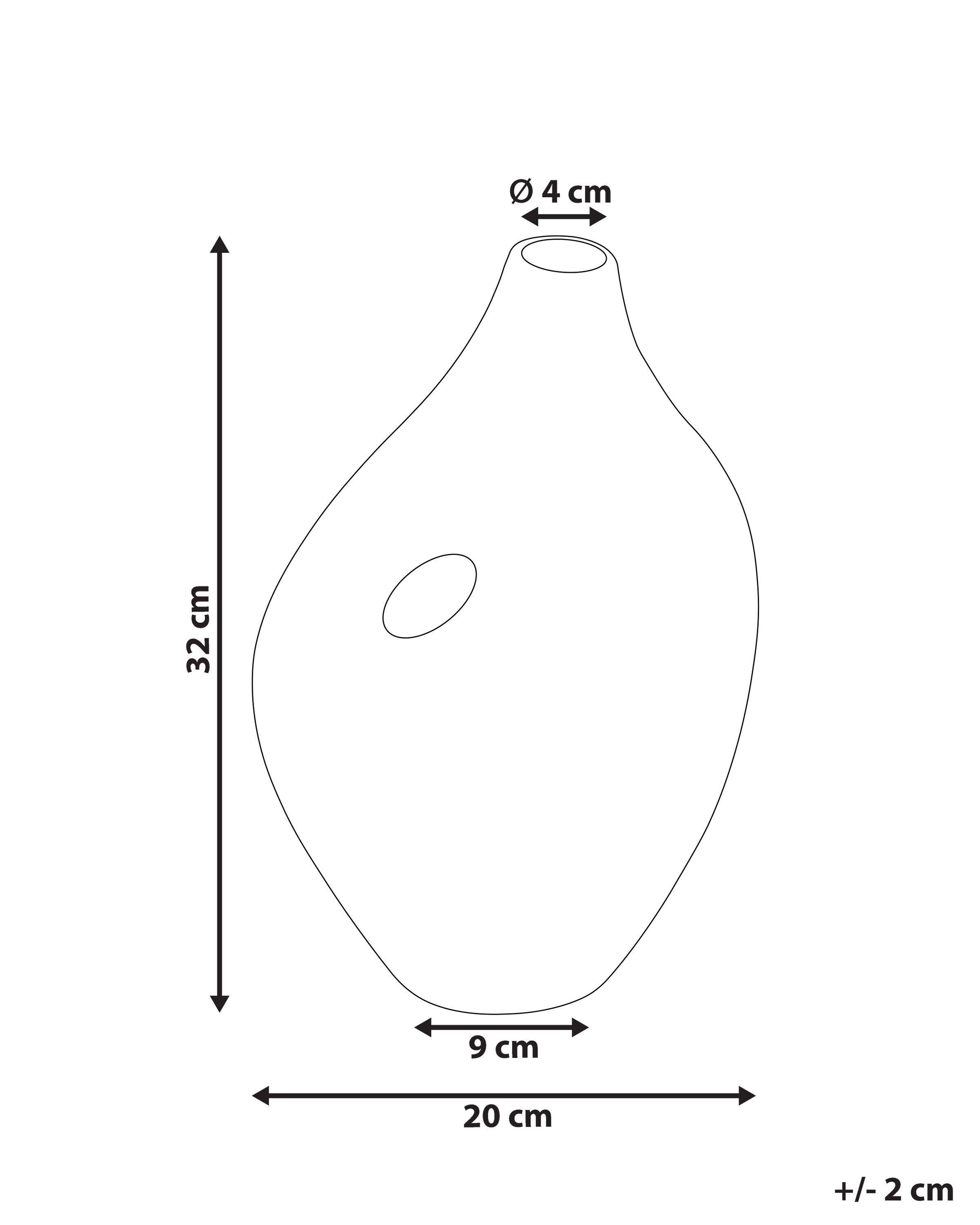 Beliani Blumenvase aus Porzellan Skandinavisch KOMOTINI