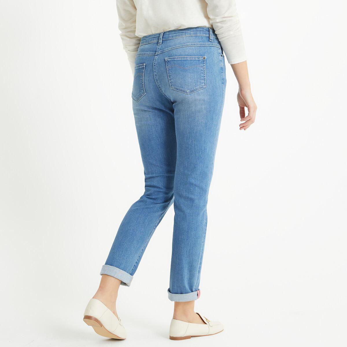 La Redoute Collections Regular Fit Straight Leg Stretch-Denim Jeans