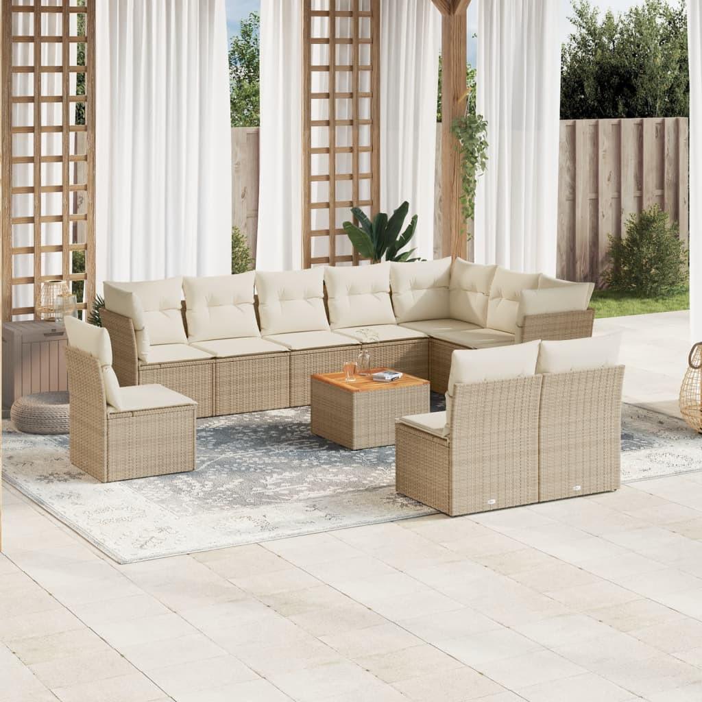 VidaXL Garten sofagarnitur poly-rattan