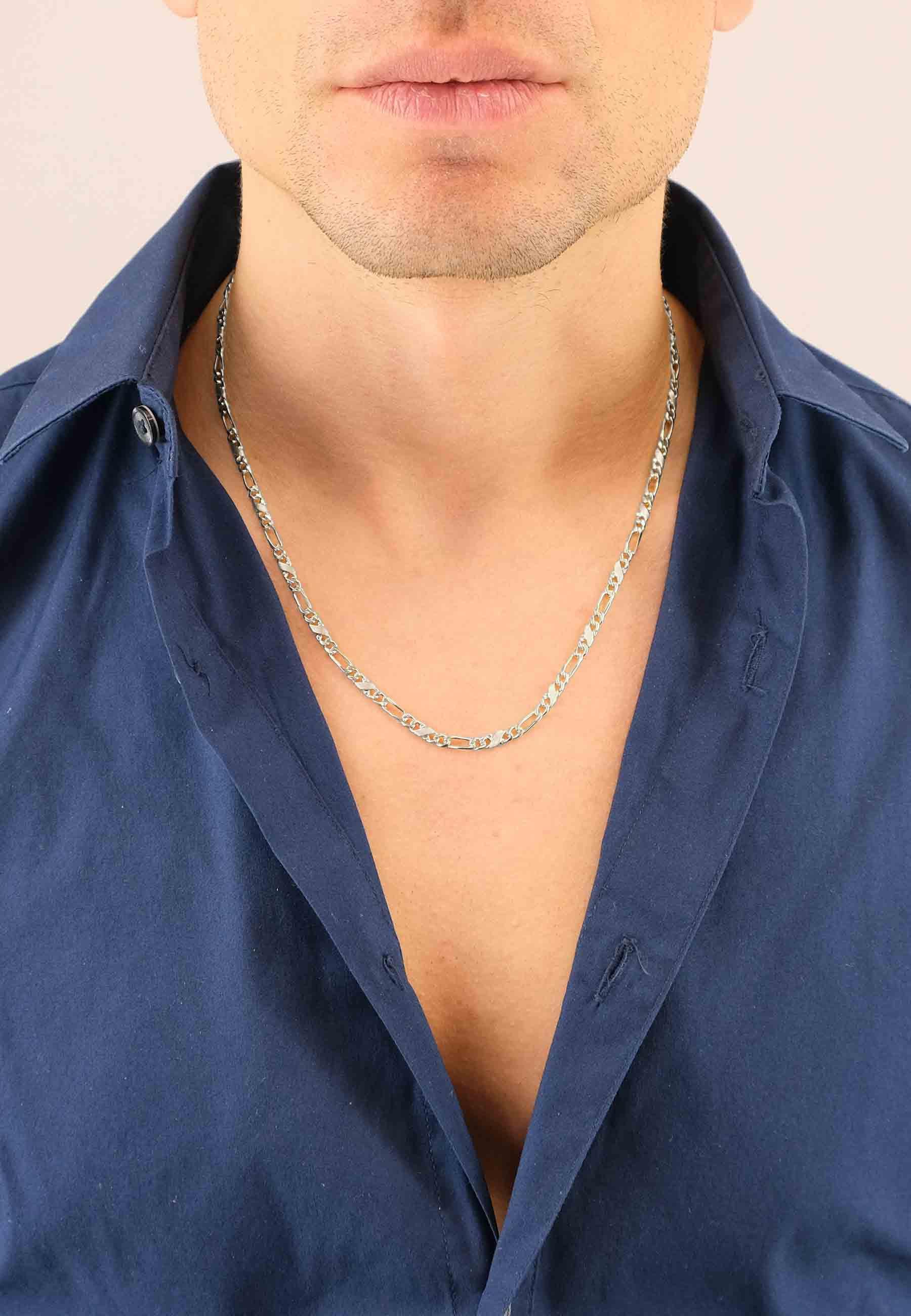 MUAU Schmuck Collier Carrera/Figaro Weissgold 750, 3.5mm, 60cm