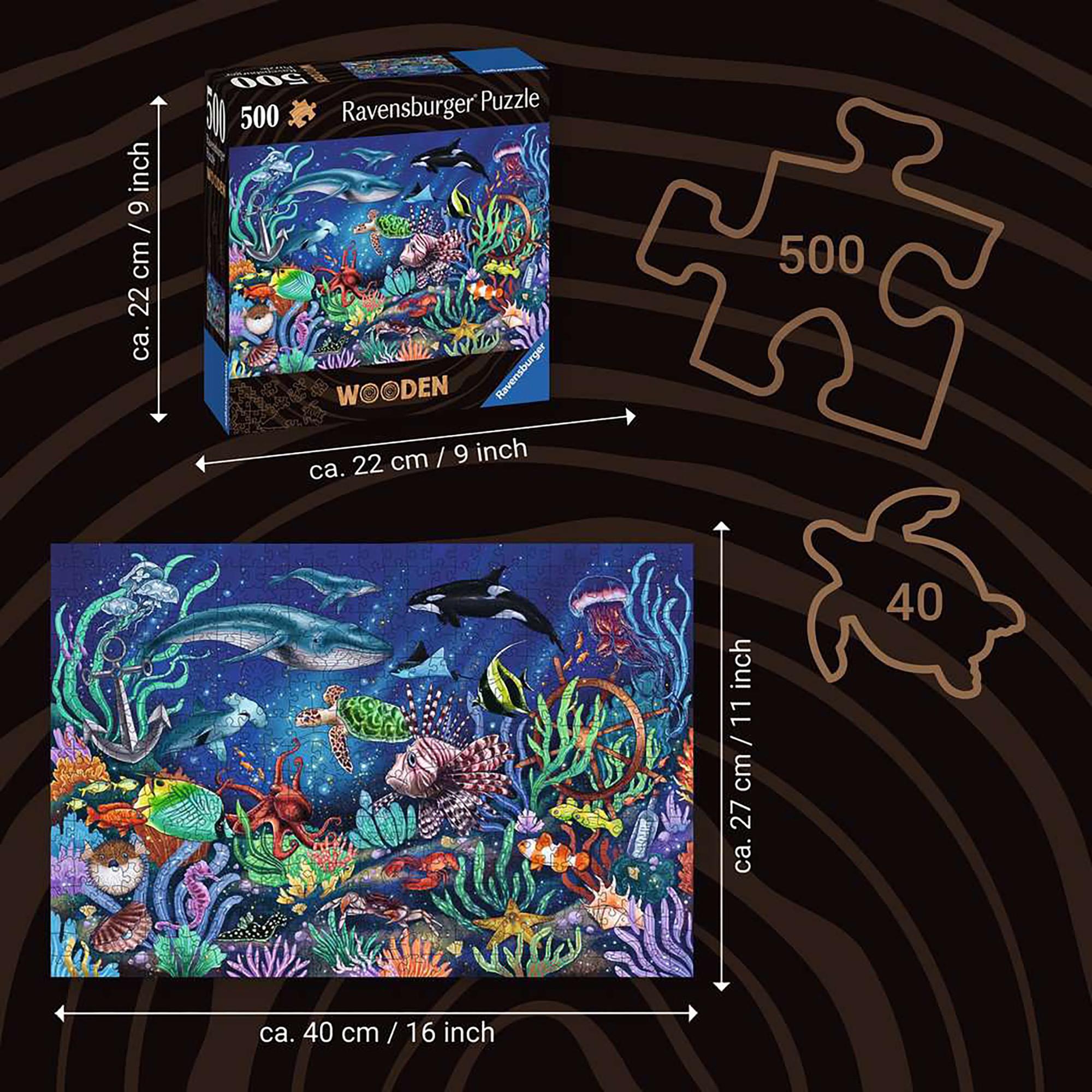 Ravensburger Holzpuzzle Unten im Meer, 500 Teile