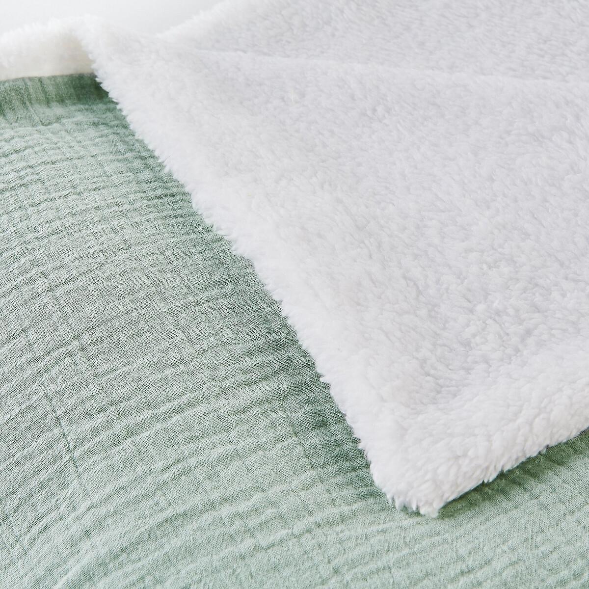 La Redoute Intérieurs Decke Kumla aus Baumwollmusselin & Teddyfleece