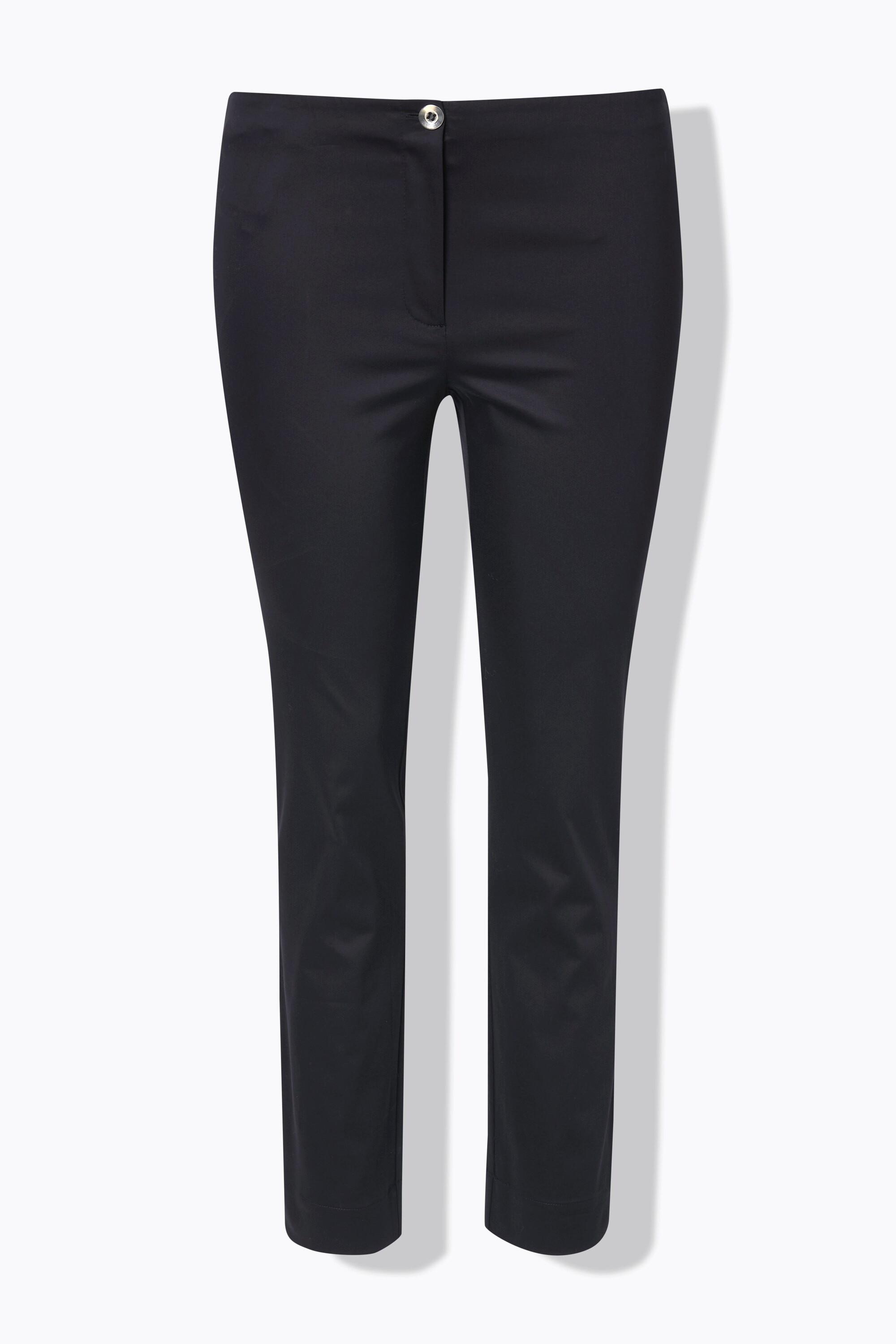 Ulla Popken Chino-Hose, Slim, Elastikbund, Saumschlitze