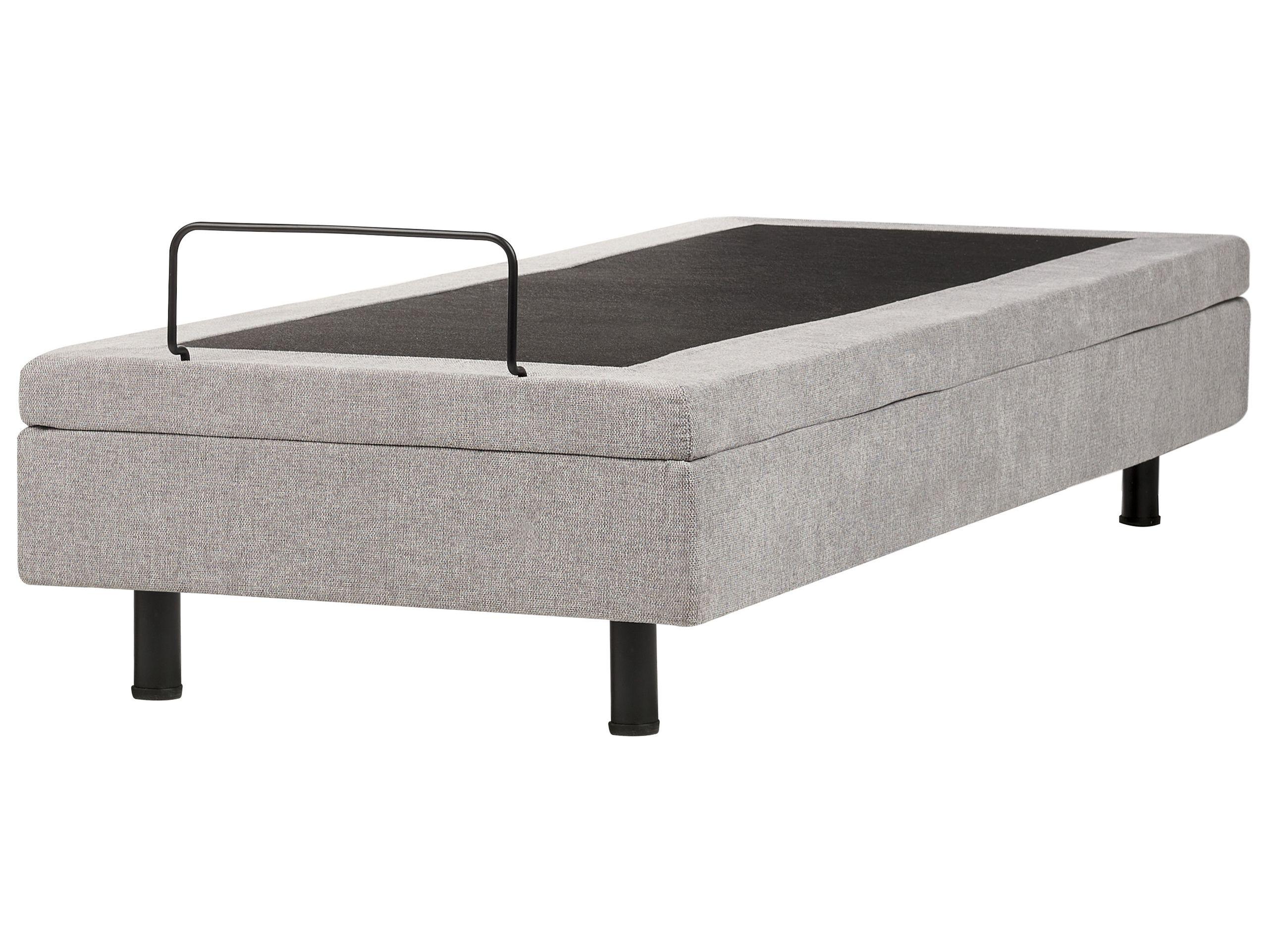 Beliani Verstellbares Bett ohne Kopfteil aus Polyester Modern DUKE II