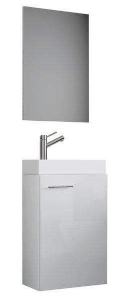 VCM 3-tlg Badmöbel Set Gäste WC Gästebad Waschplatz Waschtisch klein schmal Slito SP