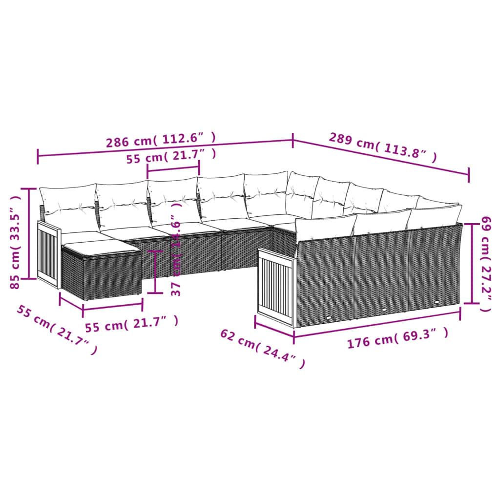 VidaXL Garten sofagarnitur poly-rattan