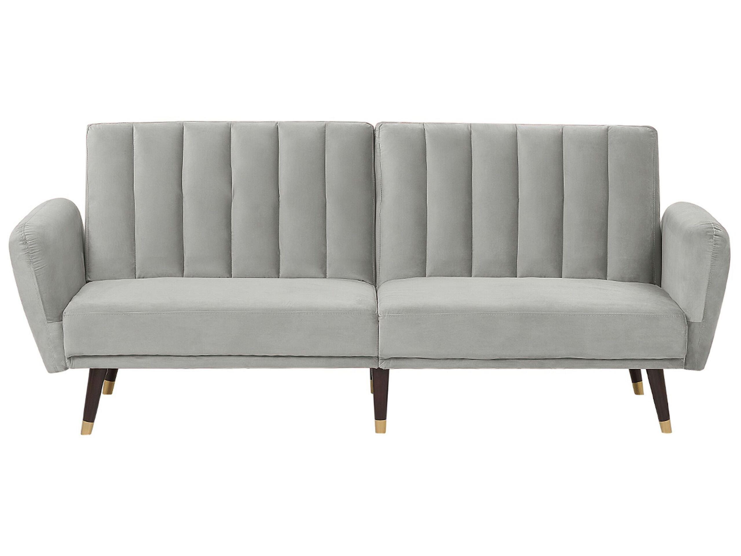 Beliani Schlafsofa aus Samtstoff Glamourös VIMMERBY