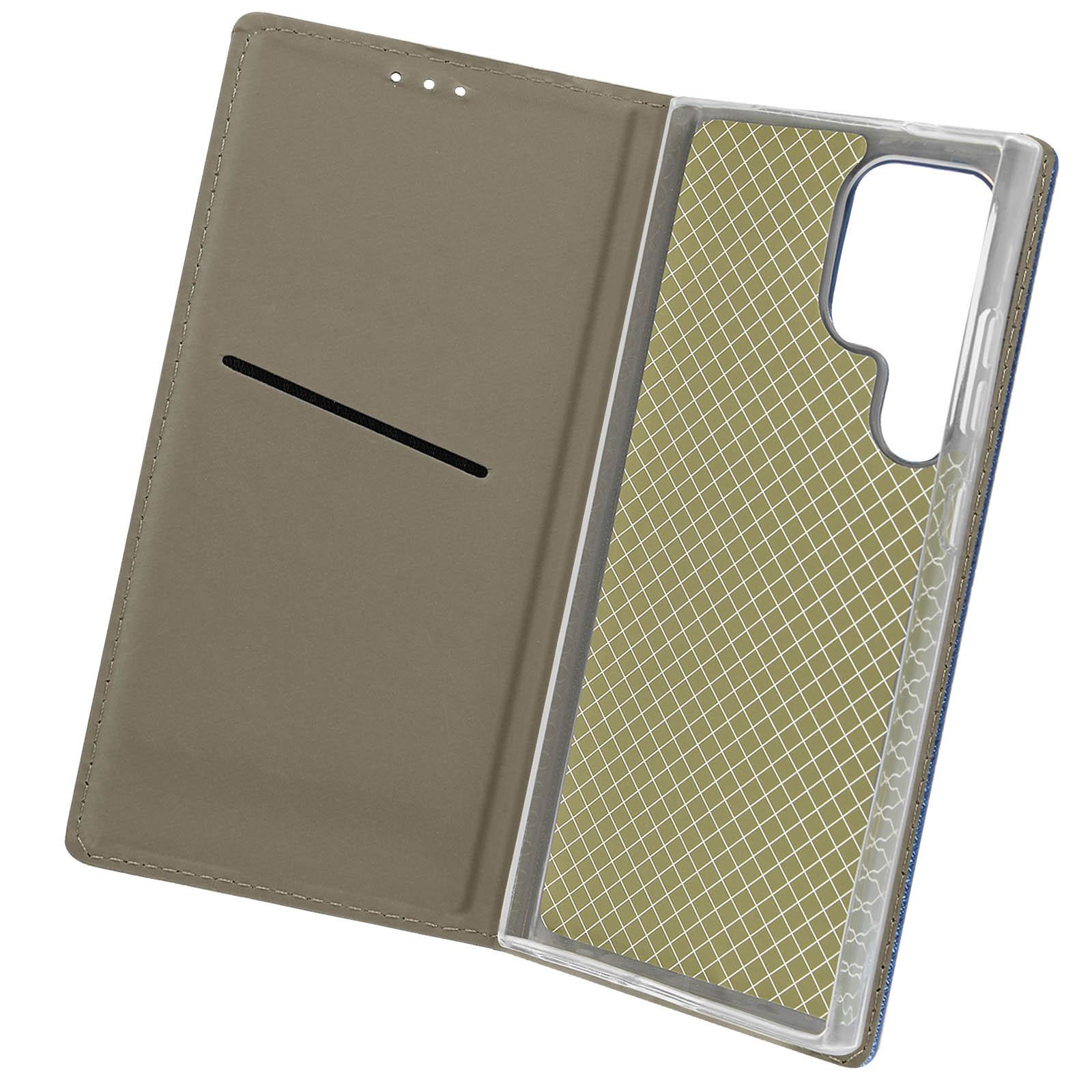 Avizar Samsung Galaxy S24 Ultra Book Cover Blau