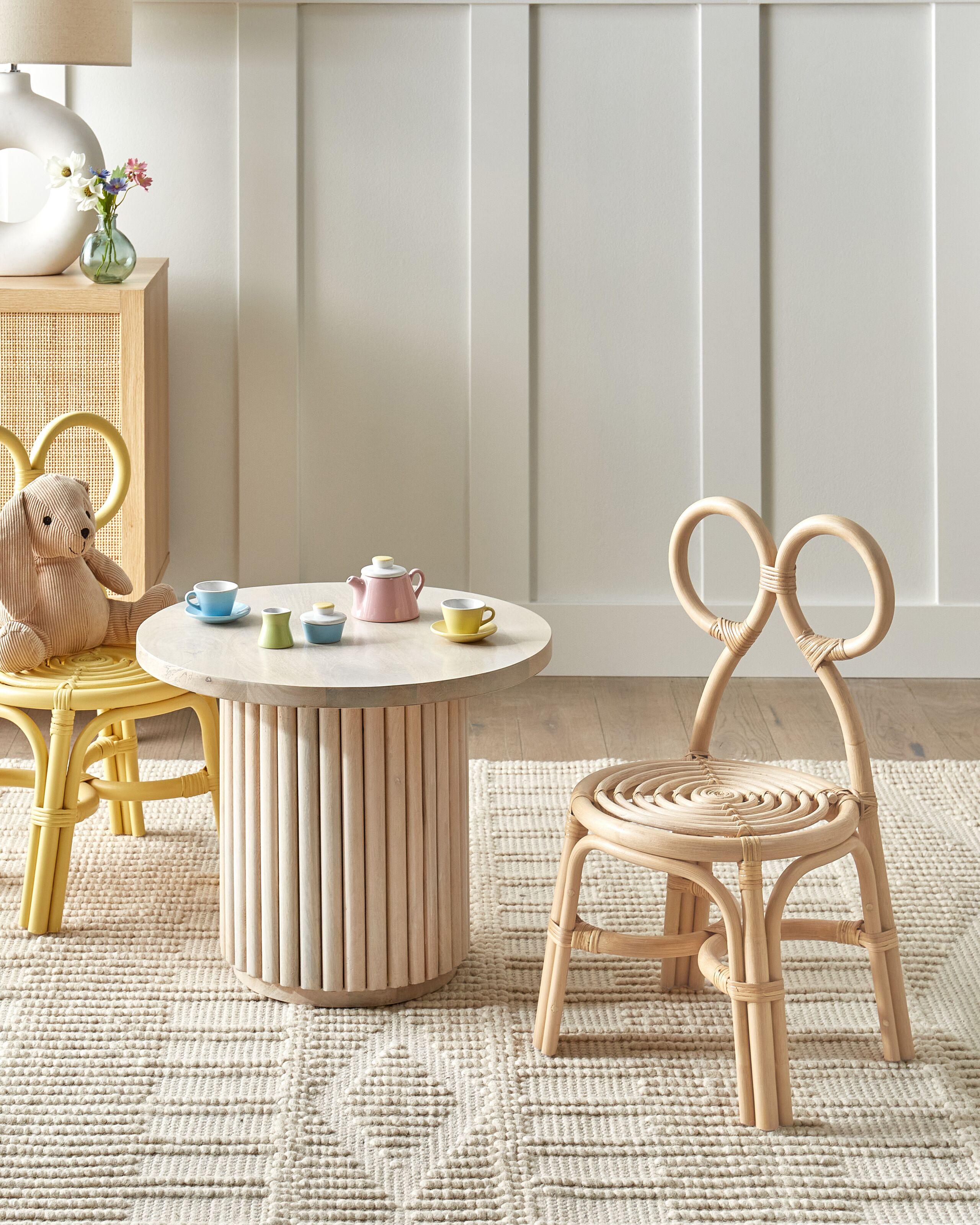 Beliani Kindersessel aus Rattan Boho MIRTIA