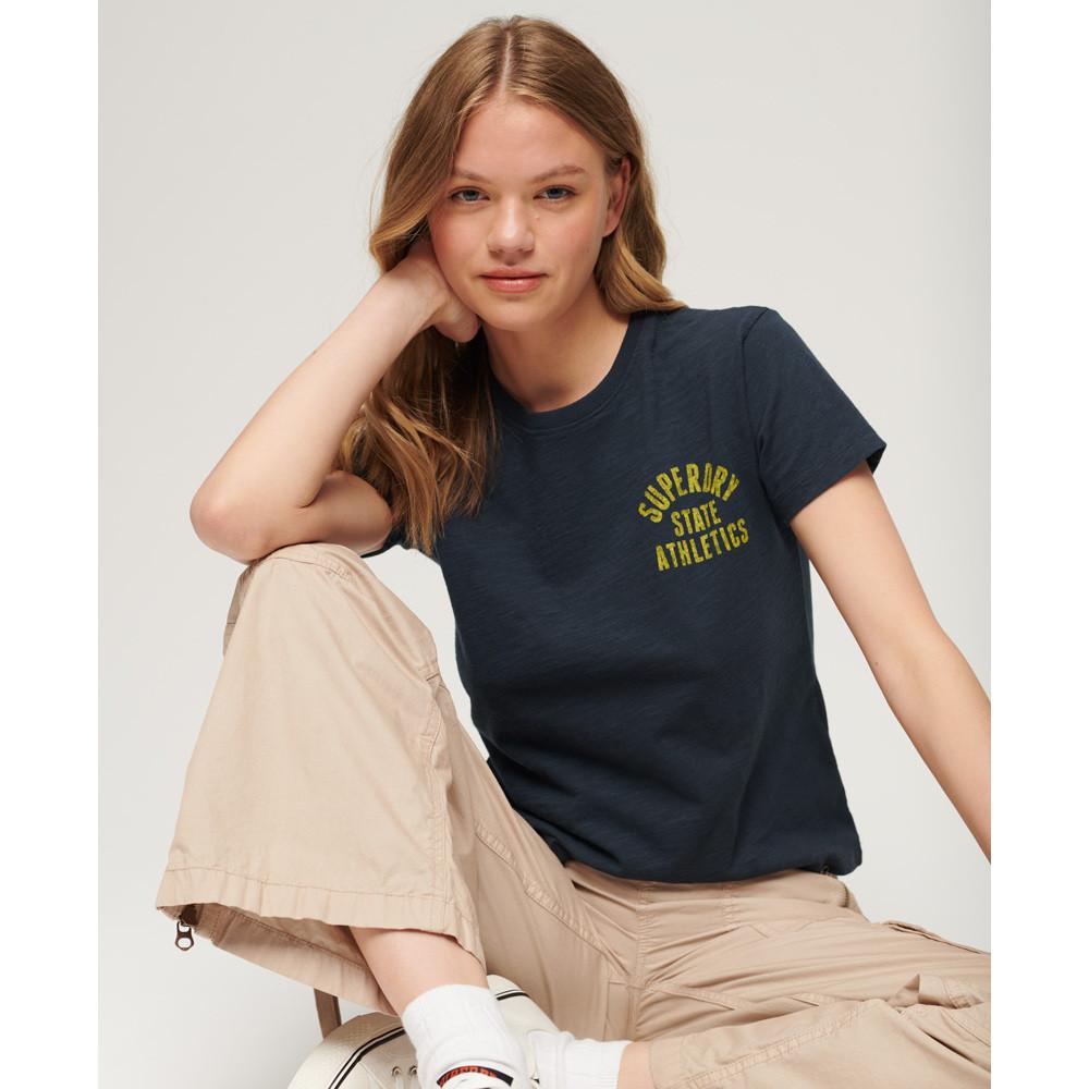 Superdry Athletic Essential 90er Jahre Stil Geflammtes T-Shirt