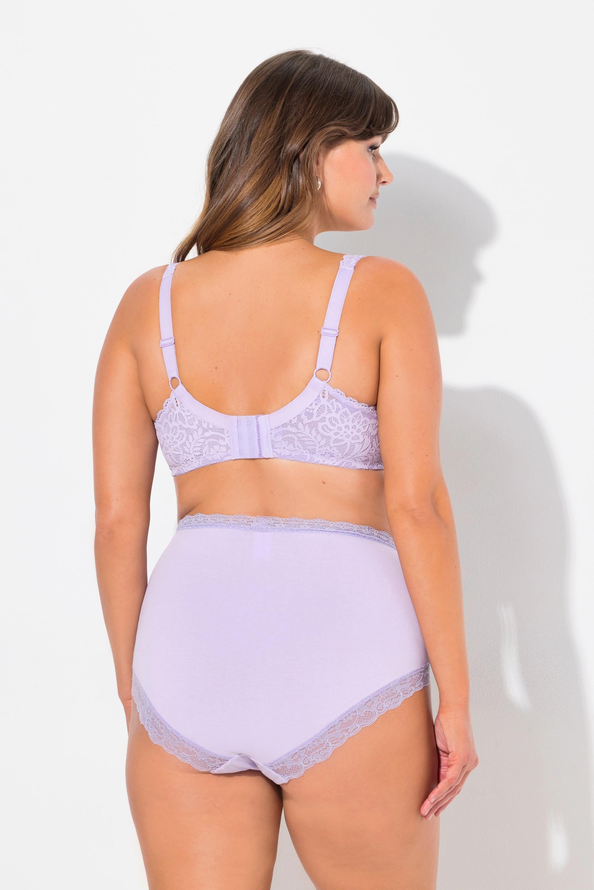 Ulla Popken Bügel-BH, Blütenspitze, Vollspitze, Cup C - E