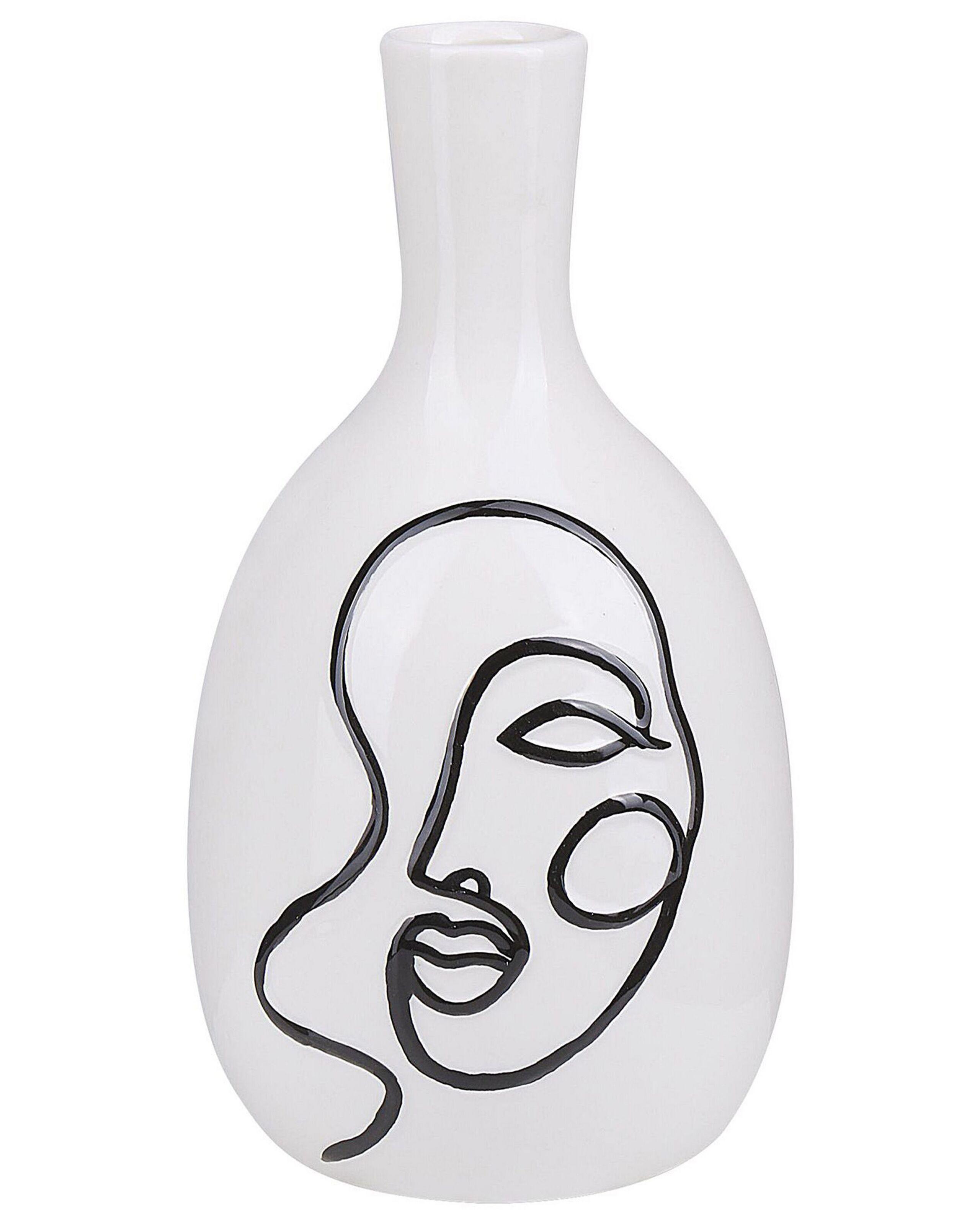 Beliani Blumenvase aus Steinzeug Retro AKRAI