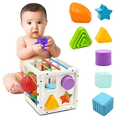 Activity-board Würfel zum Sortieren von Formen - Babyspielzeug für Feinmotorik und frühes Lernen