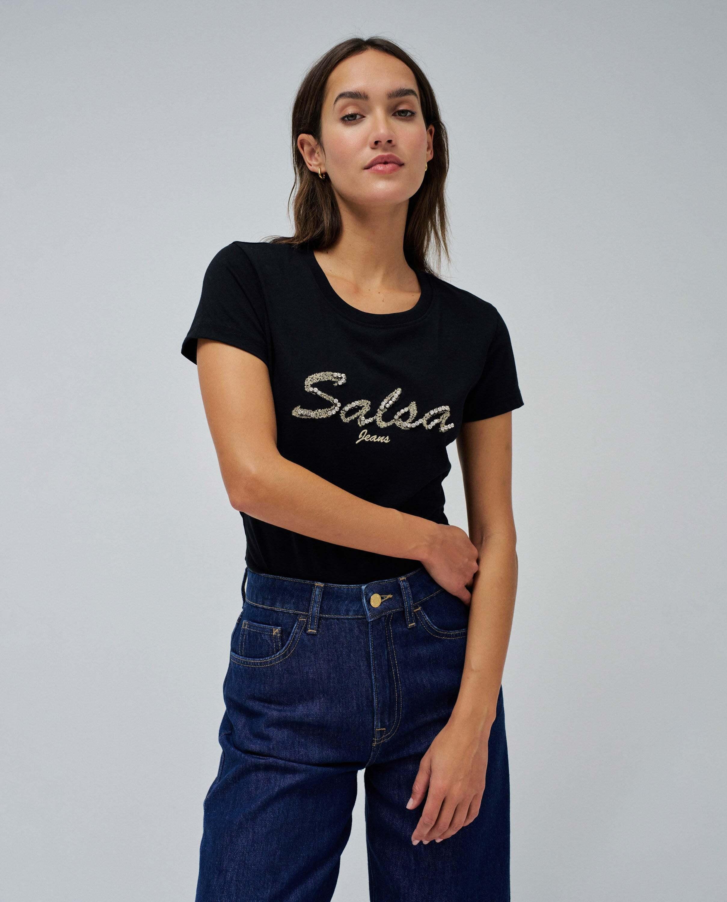Salsa Lurex Embroidery Branding T-Shirt