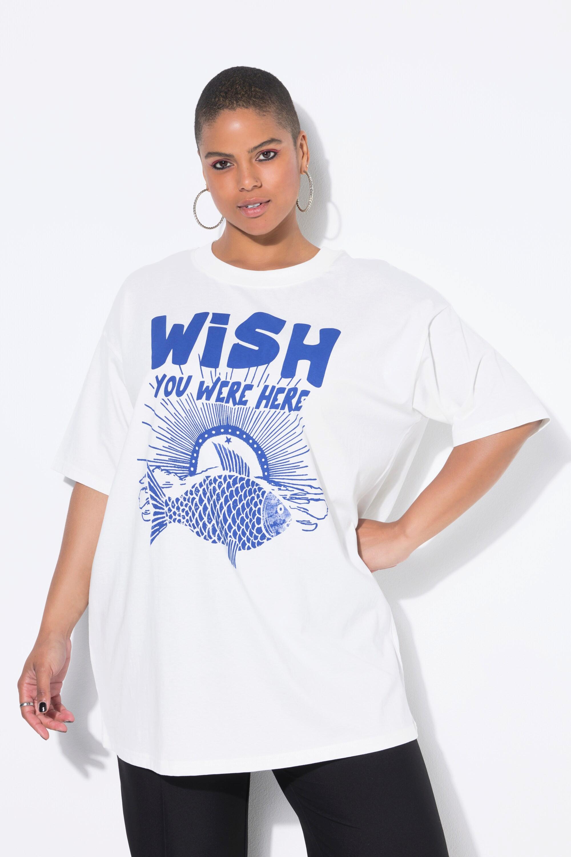 Studio Untold Oversized Fisch Print Halbarm T-Shirt